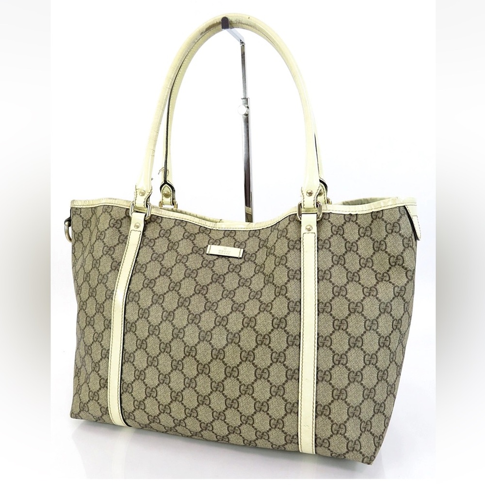 Gucci Beige and Cream Signature Tote